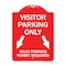 Signmission Parking Area Visitors Parking Only Valid Parking Permit Required with Both Side Down, RW-1824-23469 A-DES-RW-1824-23469 - alternate 1